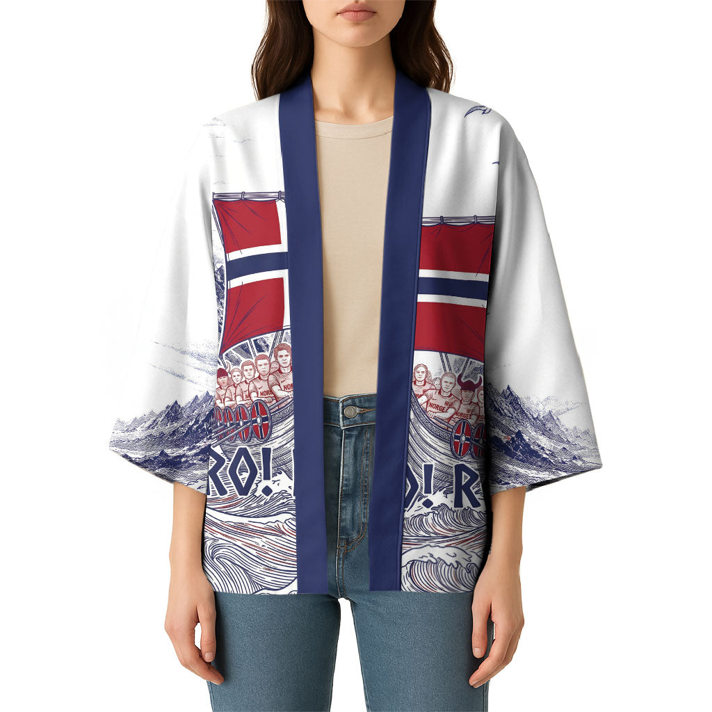 Custom Norway Football Kimono Ro Ro Ro Viking Glory