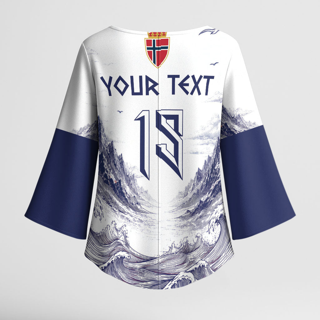 Custom Norway Football Kimono Sleeve Blouse Ro Ro Ro Viking Glory