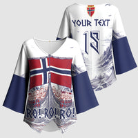 Custom Norway Football Kimono Sleeve Blouse Ro Ro Ro Viking Glory