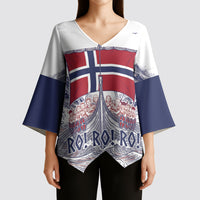 Custom Norway Football Kimono Sleeve Blouse Ro Ro Ro Viking Glory