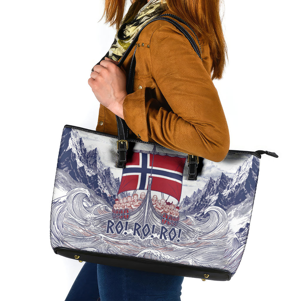 Norway Football Leather Tote Bag Ro Ro Ro Viking Glory