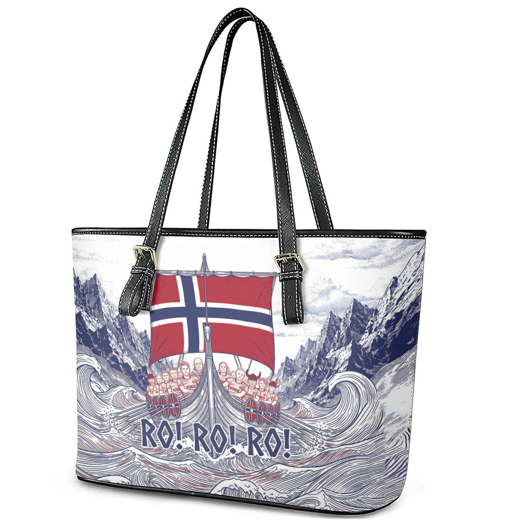 Norway Football Leather Tote Bag Ro Ro Ro Viking Glory