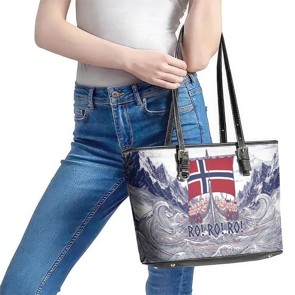 Norway Football Leather Tote Bag Ro Ro Ro Viking Glory