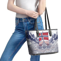 Norway Football Leather Tote Bag Ro Ro Ro Viking Glory