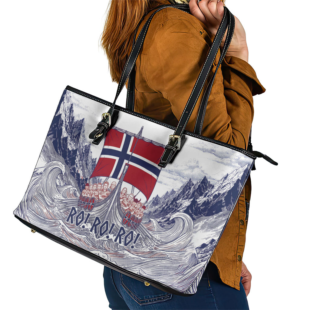 Norway Football Leather Tote Bag Ro Ro Ro Viking Glory