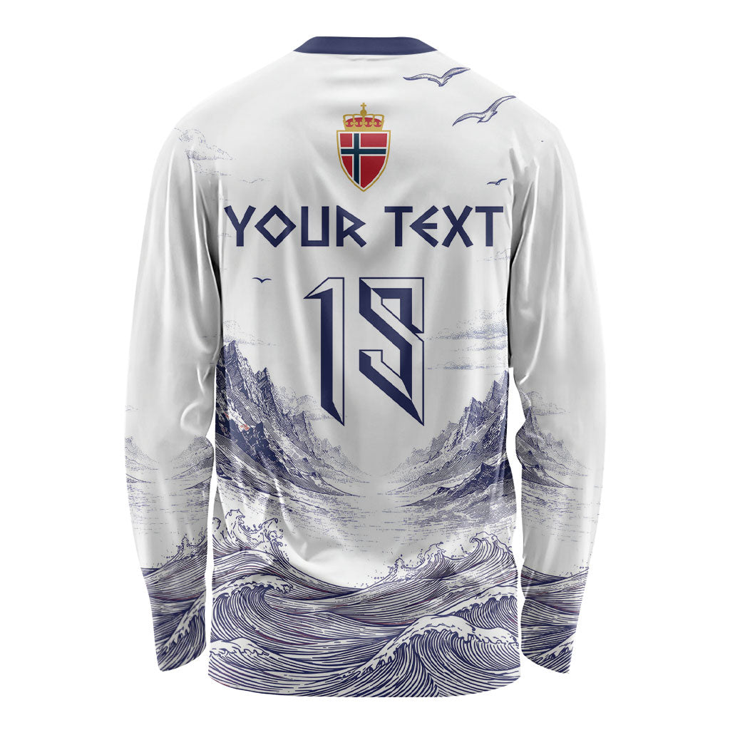 Custom Norway Football Long Sleeve Shirt Ro Ro Ro Viking Glory