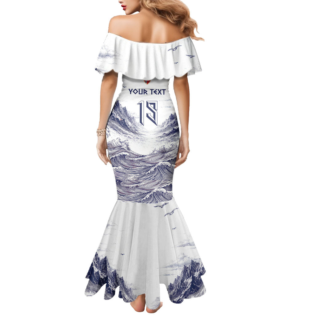 Custom Norway Football Mermaid Dress Ro Ro Ro Viking Glory