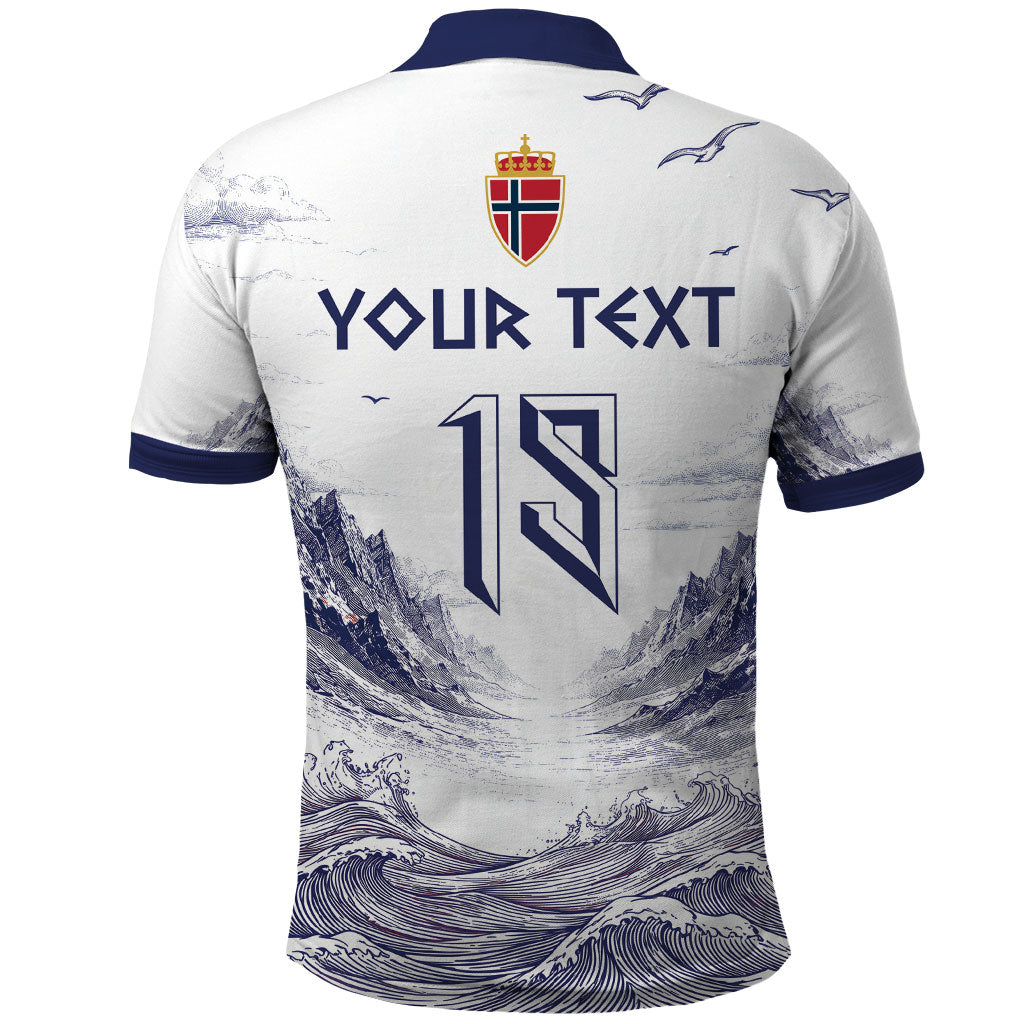 Custom Norway Football Polo Shirt Ro Ro Ro Viking Glory