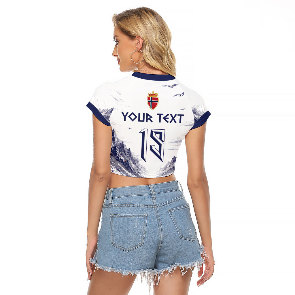 Custom Norway Football Raglan Cropped T Shirt Ro Ro Ro Viking Glory