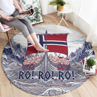 Norway Football Round Carpet Ro Ro Ro Viking Glory