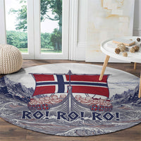 Norway Football Round Carpet Ro Ro Ro Viking Glory