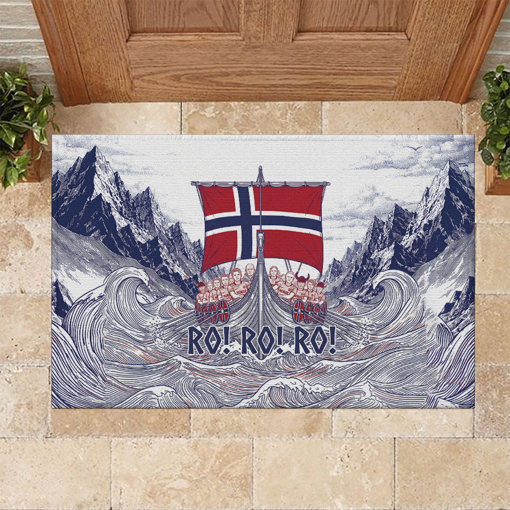 Norway Football Rubber Doormat Ro Ro Ro Viking Glory