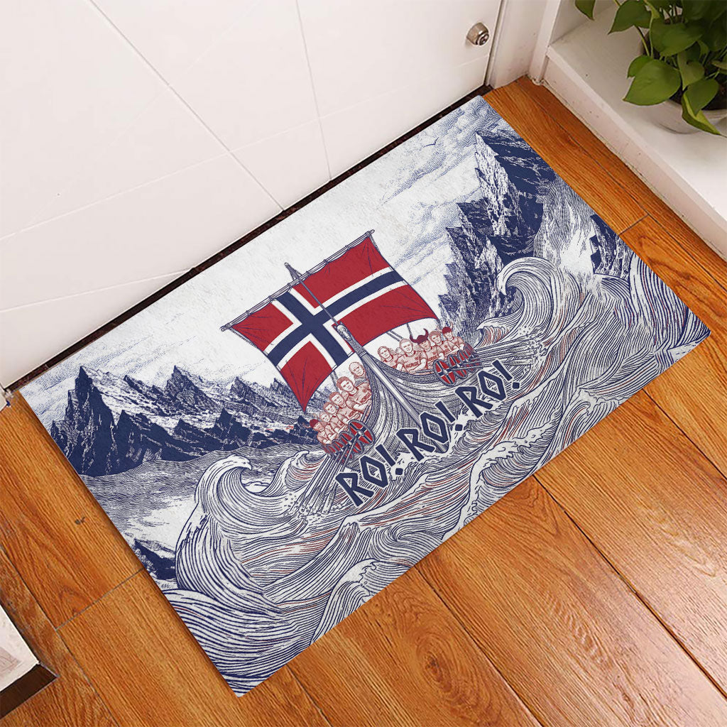 Norway Football Rubber Doormat Ro Ro Ro Viking Glory