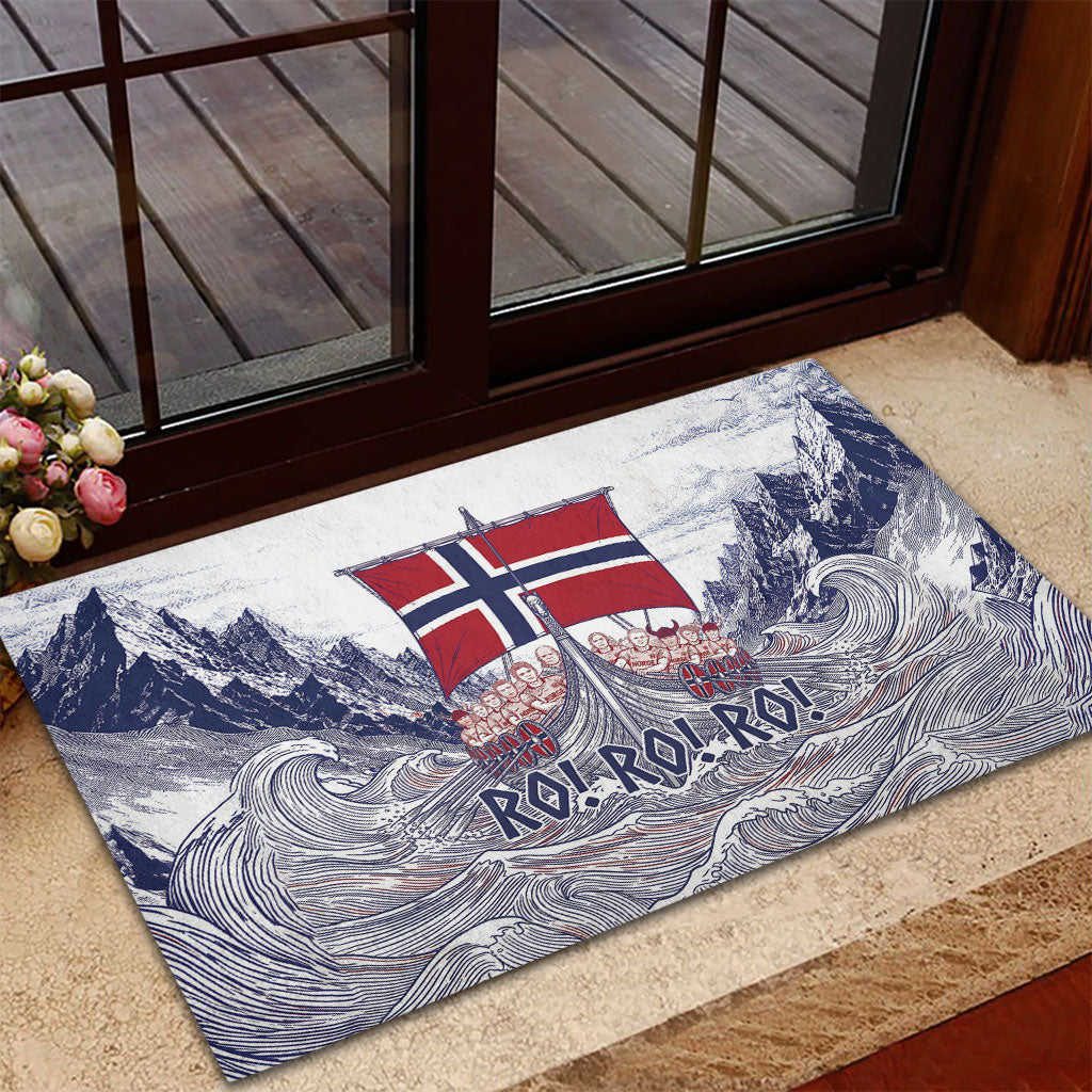 Norway Football Rubber Doormat Ro Ro Ro Viking Glory