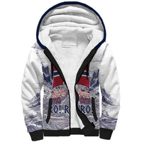Custom Norway Football Sherpa Hoodie Ro Ro Ro Viking Glory