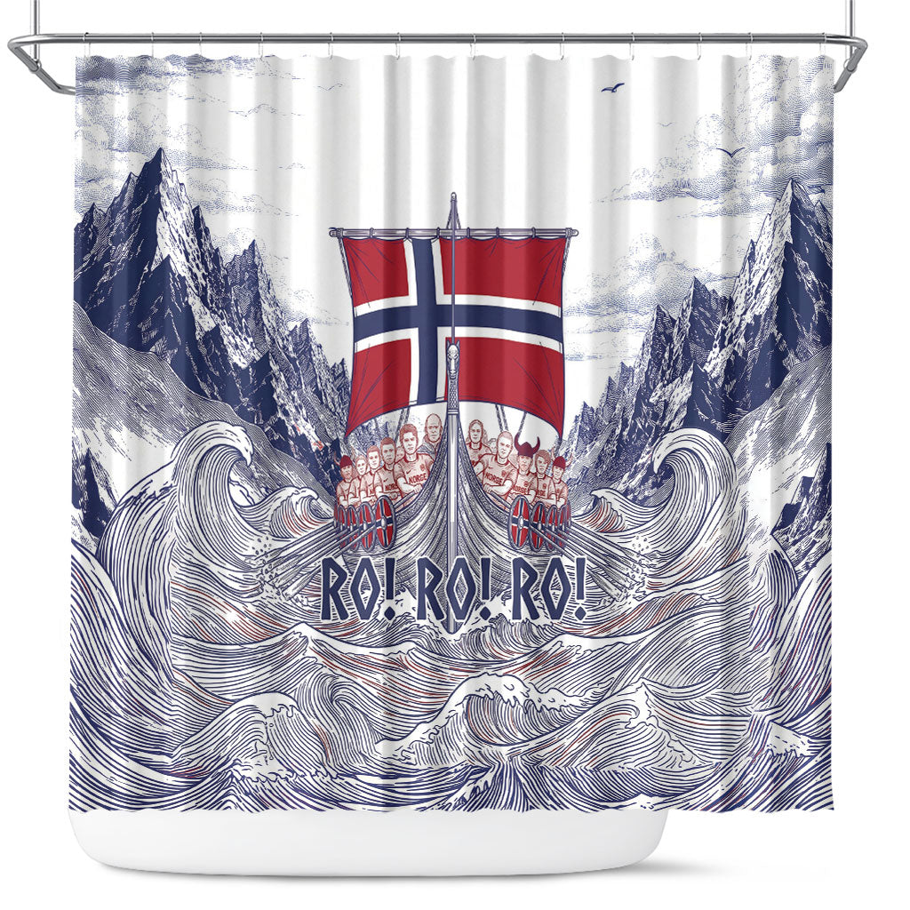Norway Football Shower Curtain Ro Ro Ro Viking Glory