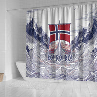 Norway Football Shower Curtain Ro Ro Ro Viking Glory