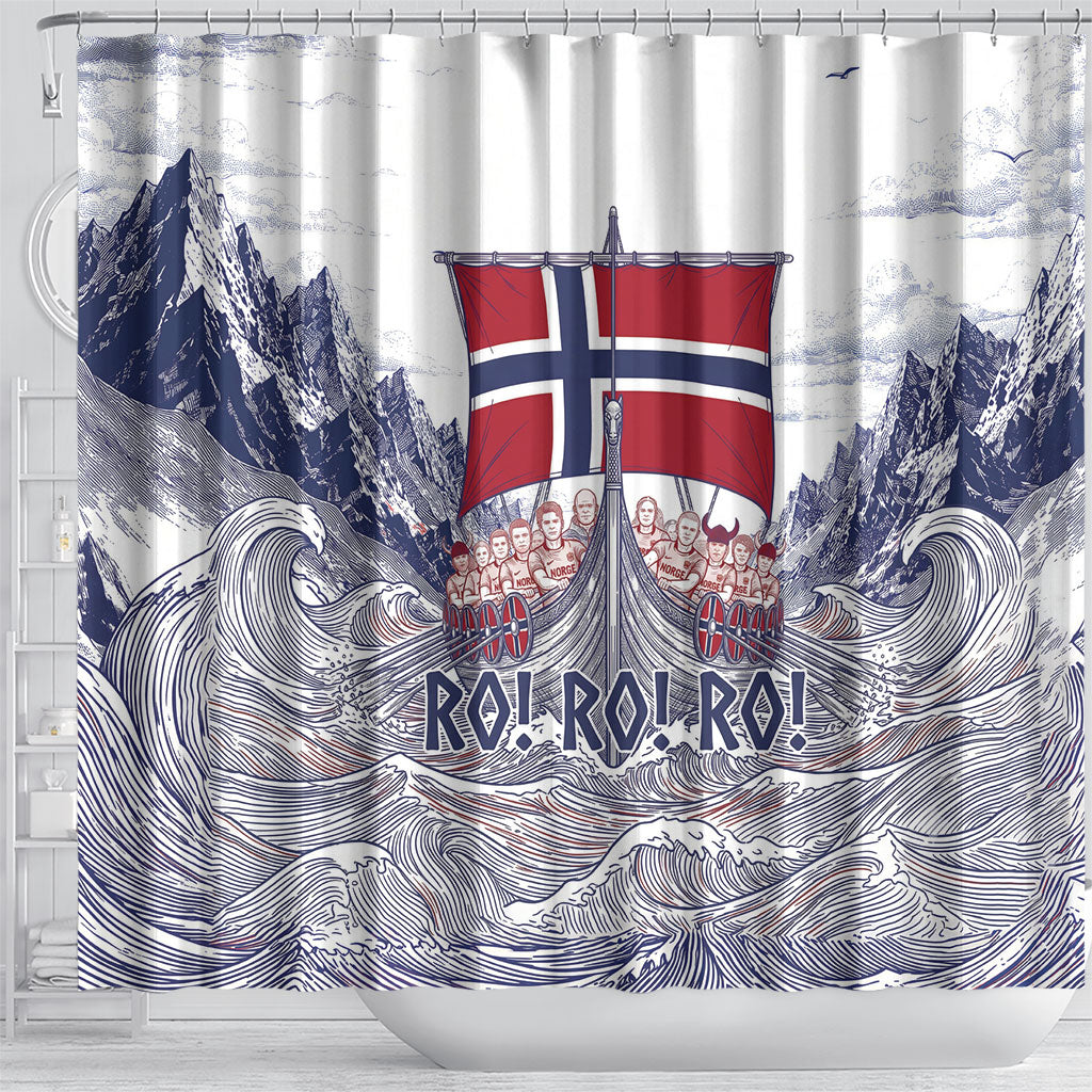 Norway Football Shower Curtain Ro Ro Ro Viking Glory