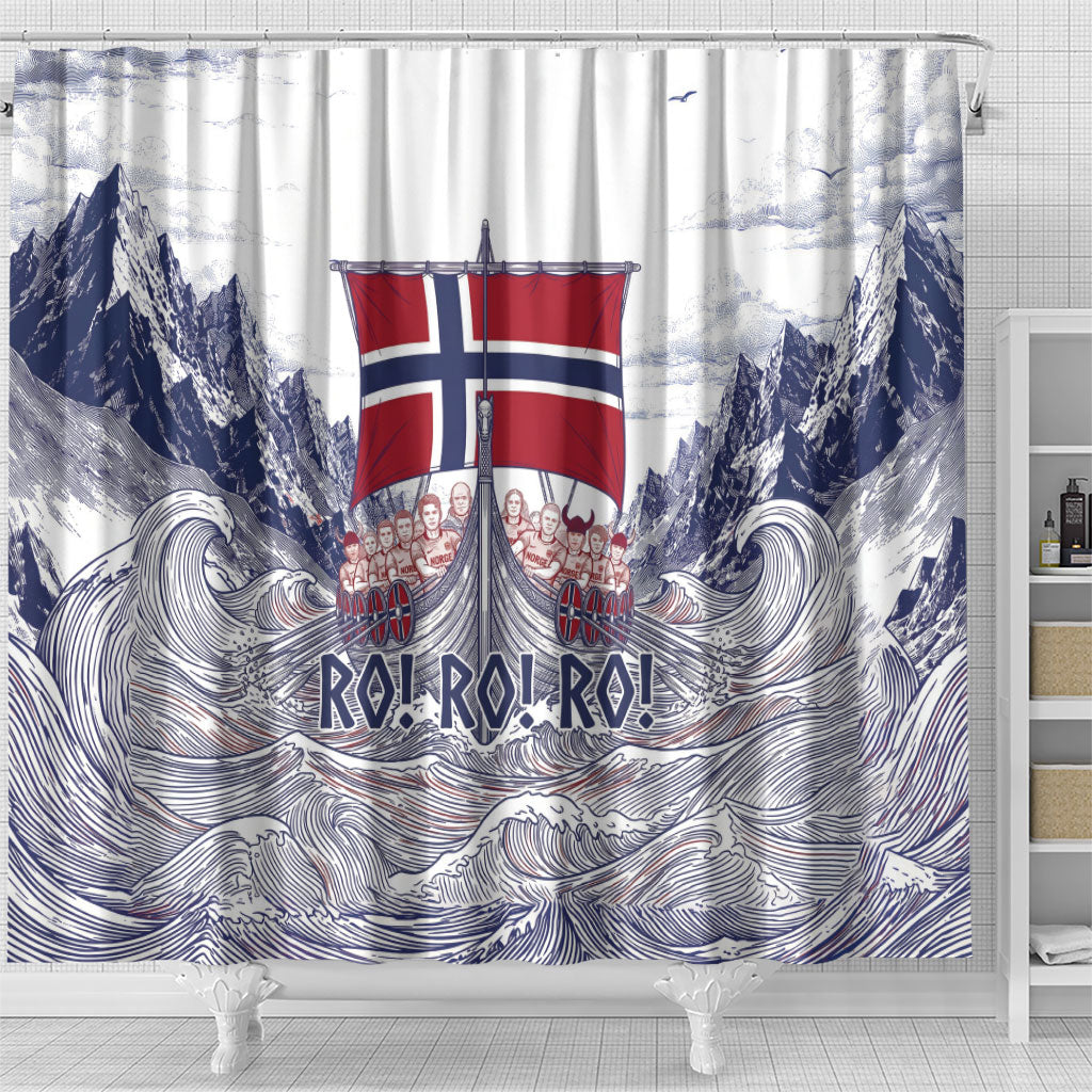 Norway Football Shower Curtain Ro Ro Ro Viking Glory