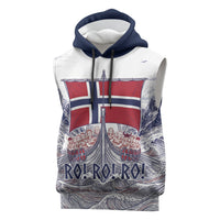 Custom Norway Football Sleeveless Hoodie Ro Ro Ro Viking Glory