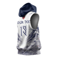 Custom Norway Football Sleeveless Hoodie Ro Ro Ro Viking Glory