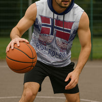 Custom Norway Football Sleeveless Hoodie Ro Ro Ro Viking Glory