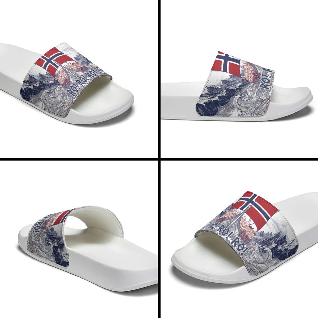 Norway Football Slide Sandals Ro Ro Ro Viking Glory