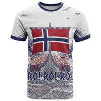 Custom Norway Football T Shirt Ro Ro Ro Viking Glory