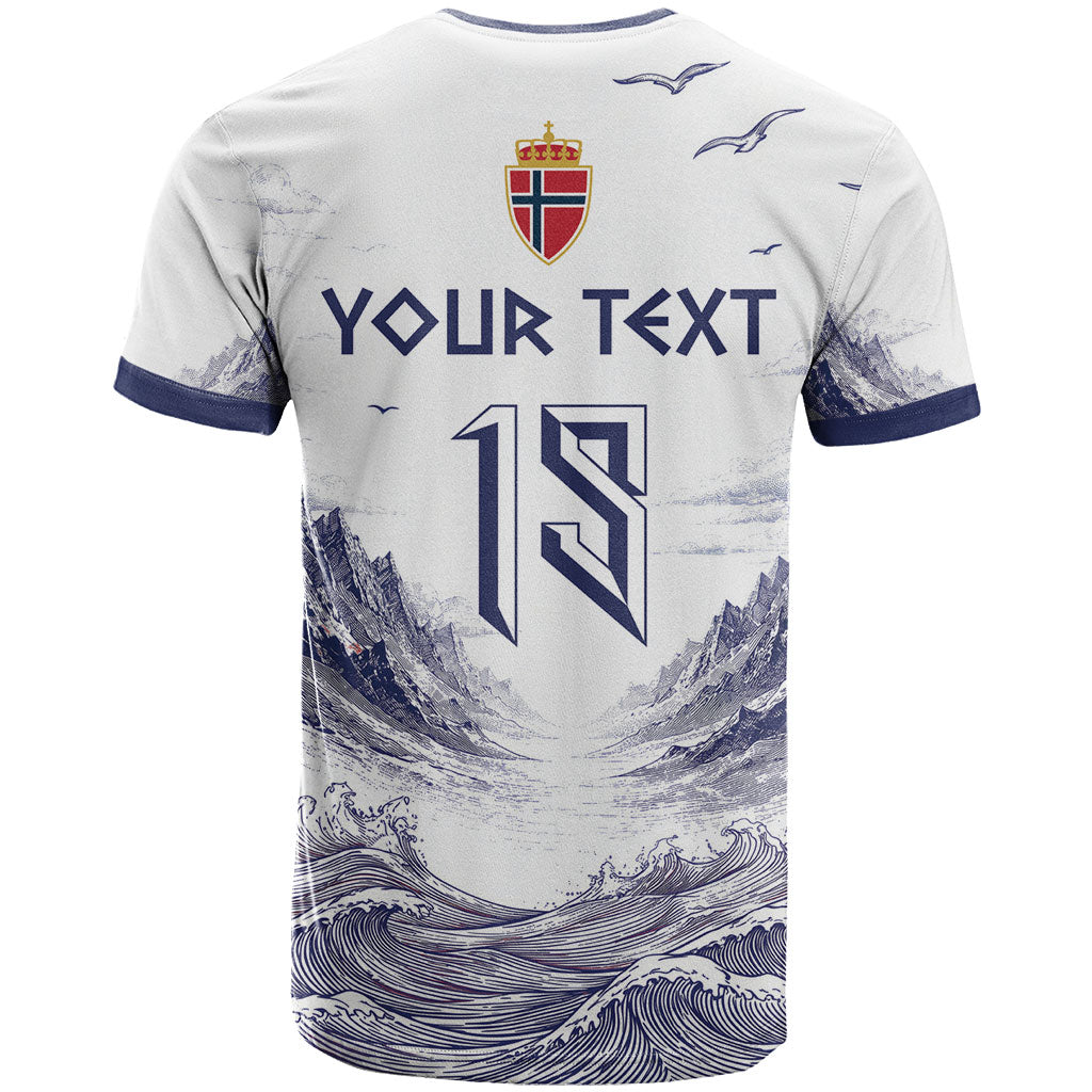 Custom Norway Football T Shirt Ro Ro Ro Viking Glory