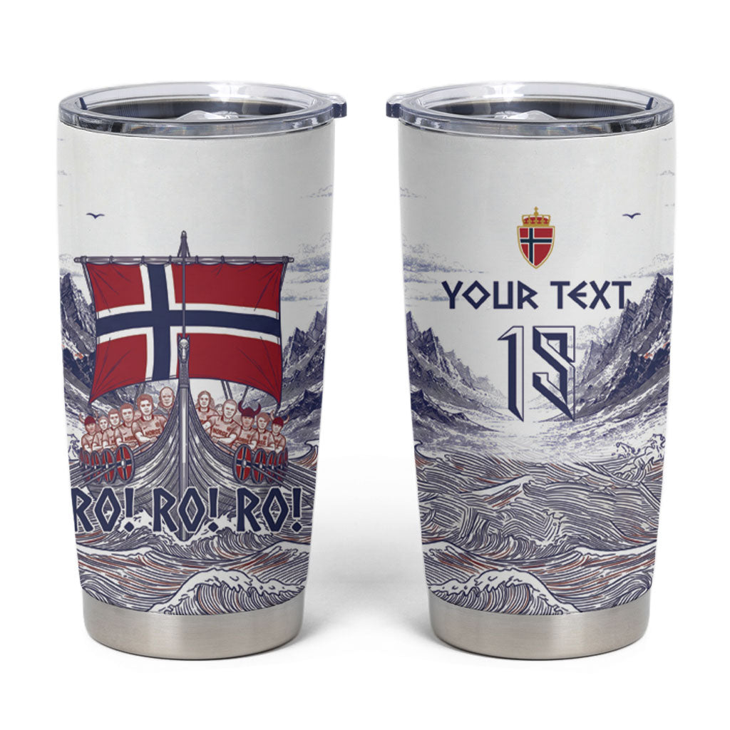 Custom Norway Football Tumbler Cup Ro Ro Ro Viking Glory