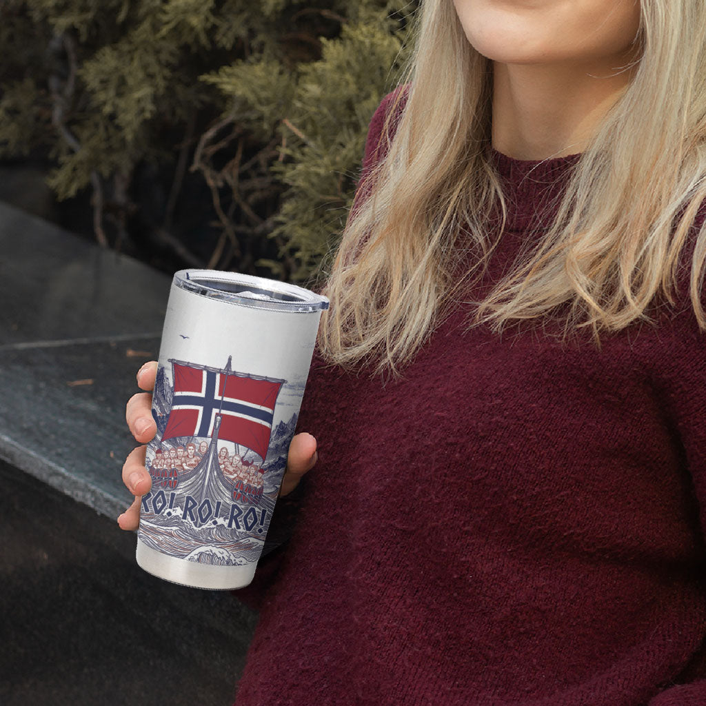 Custom Norway Football Tumbler Cup Ro Ro Ro Viking Glory