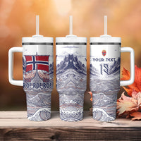 Custom Norway Football Tumbler With Handle Ro Ro Ro Viking Glory