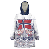 Custom Norway Football Wearable Blanket Hoodie Ro Ro Ro Viking Glory