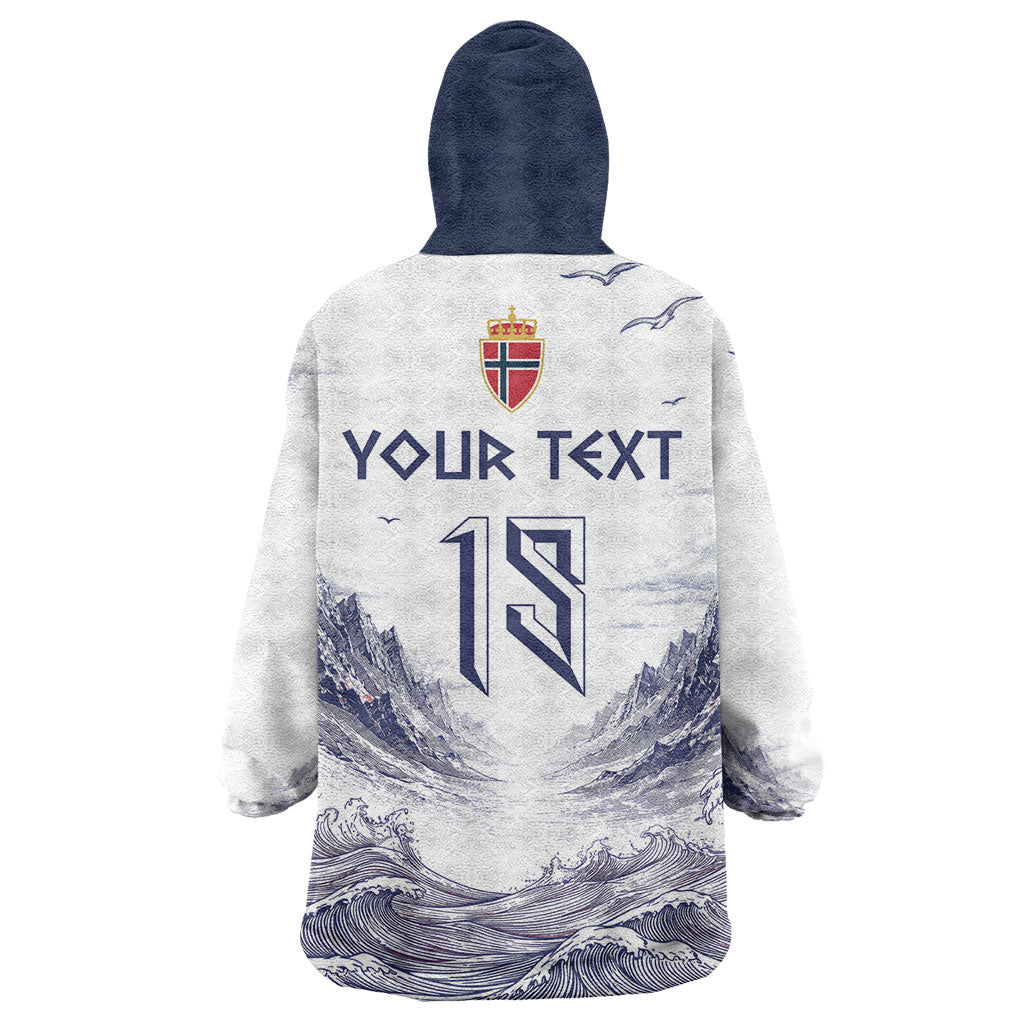 Custom Norway Football Wearable Blanket Hoodie Ro Ro Ro Viking Glory