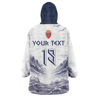 Custom Norway Football Wearable Blanket Hoodie Ro Ro Ro Viking Glory
