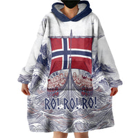 Custom Norway Football Wearable Blanket Hoodie Ro Ro Ro Viking Glory