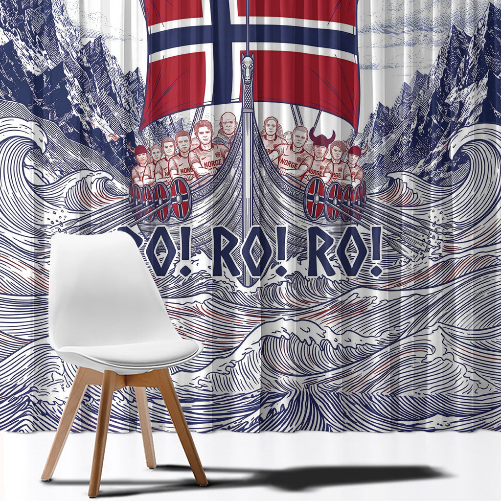 Norway Football Window Curtain Ro Ro Ro Viking Glory