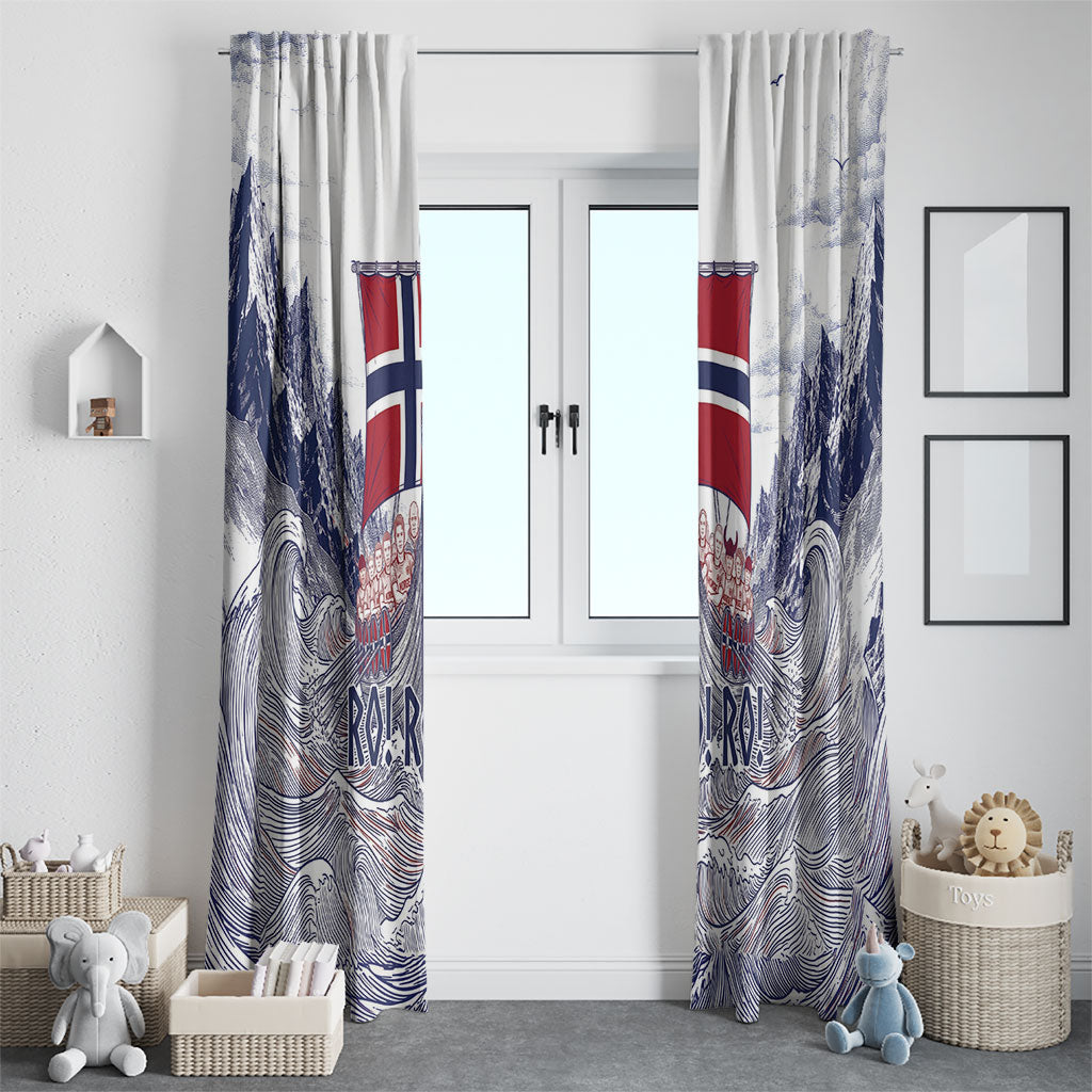 Norway Football Window Curtain Ro Ro Ro Viking Glory