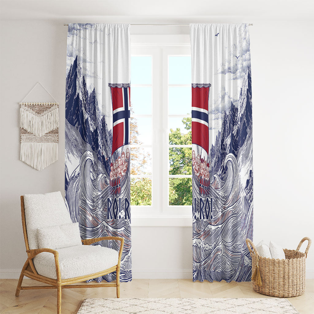 Norway Football Window Curtain Ro Ro Ro Viking Glory