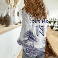 Custom Norway Football Women Casual Shirt Ro Ro Ro Viking Glory