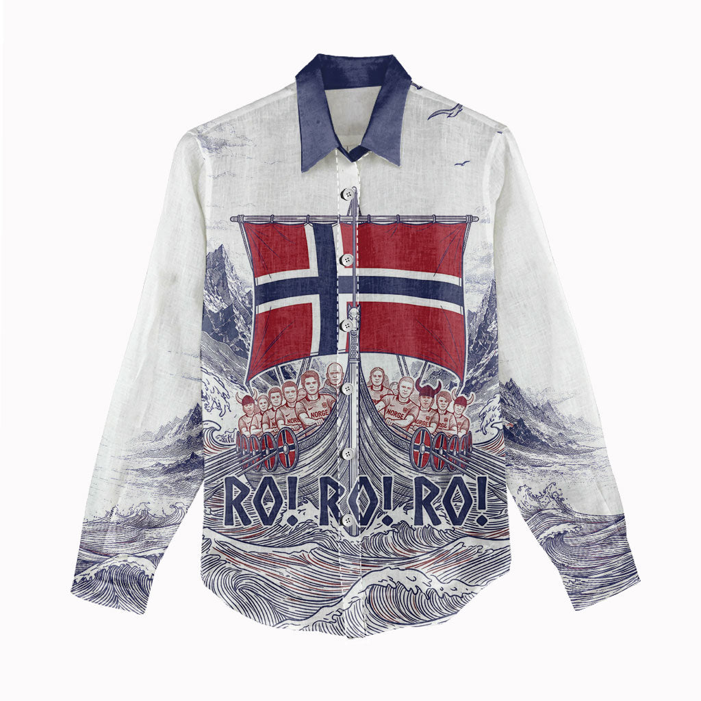 Custom Norway Football Women Casual Shirt Ro Ro Ro Viking Glory
