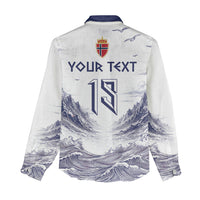 Custom Norway Football Women Casual Shirt Ro Ro Ro Viking Glory