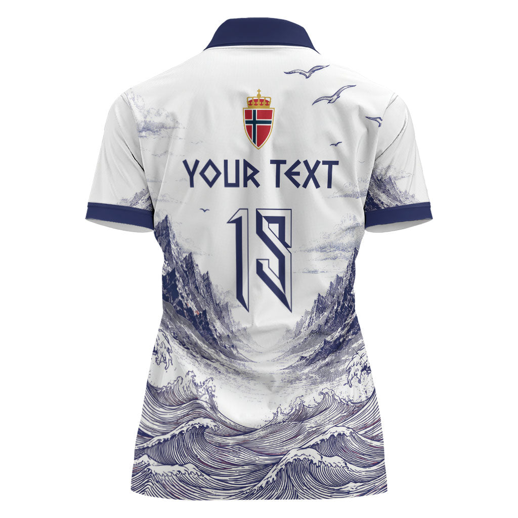 Custom Norway Football Women Polo Shirt Ro Ro Ro Viking Glory
