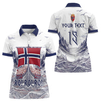 Custom Norway Football Women Polo Shirt Ro Ro Ro Viking Glory