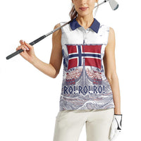 Custom Norway Football Women Sleeveless Polo Shirt Ro Ro Ro Viking Glory
