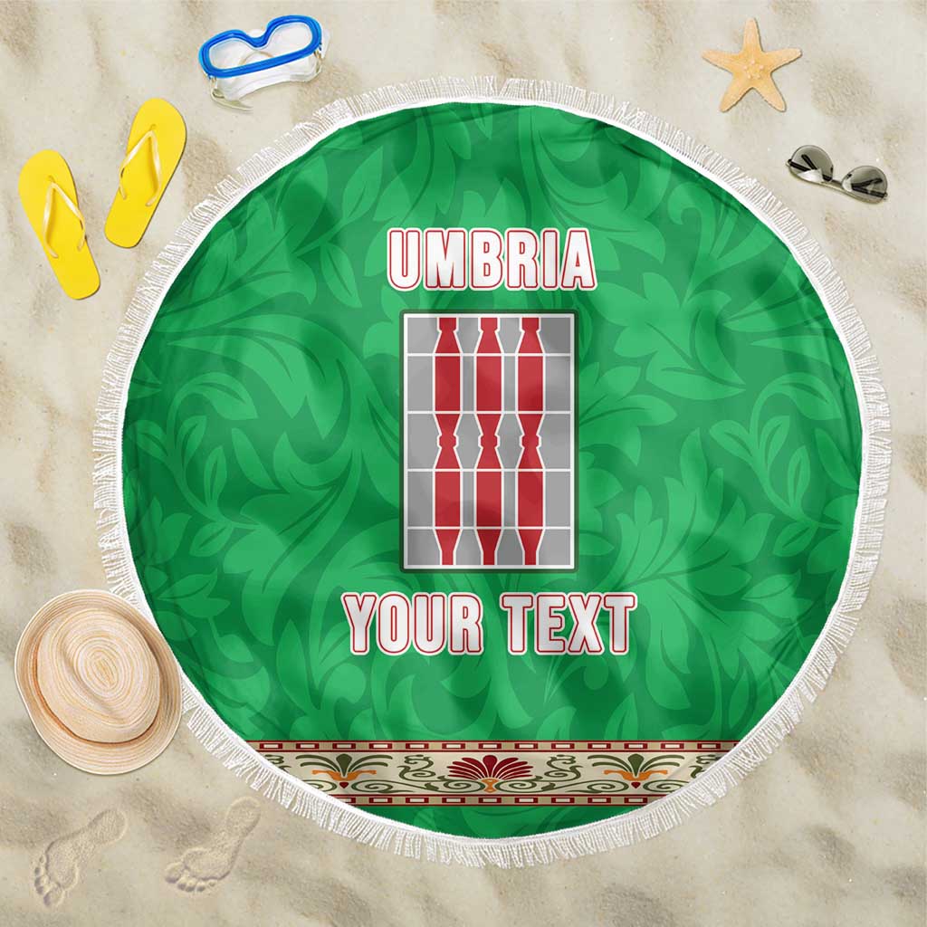 Personalized Italy Umbria Beach Blanket Flag Style - Wonder Print Shop