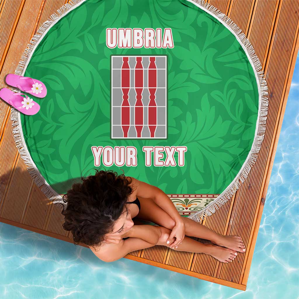 Personalized Italy Umbria Beach Blanket Flag Style - Wonder Print Shop