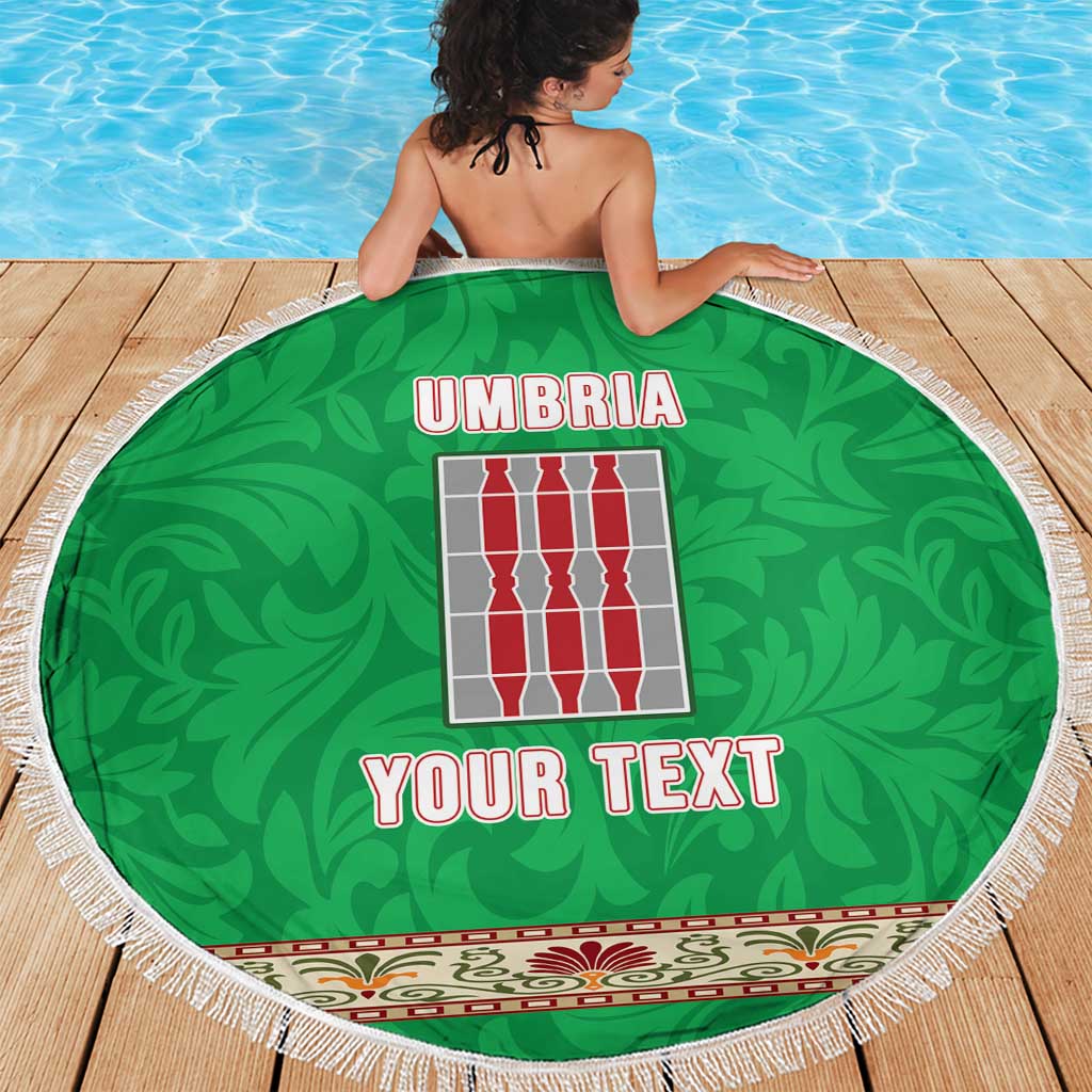 Personalized Italy Umbria Beach Blanket Flag Style - Wonder Print Shop