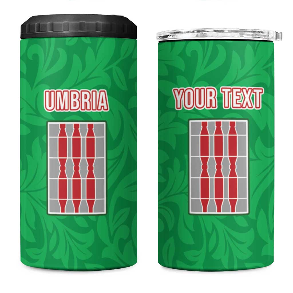 Personalized Italy Umbria 4 in 1 Can Cooler Tumbler Flag Style - Wonder Print Shop