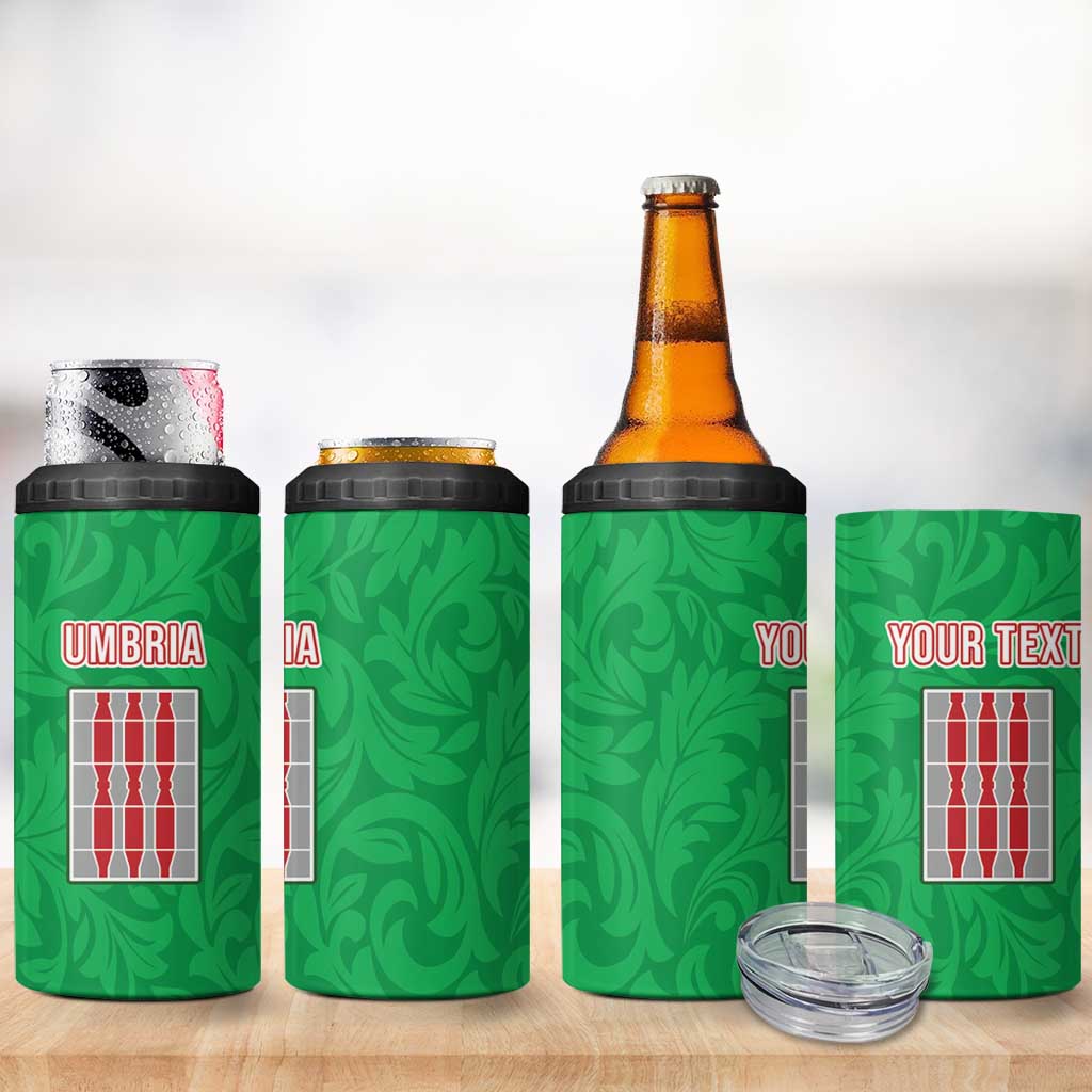 Personalized Italy Umbria 4 in 1 Can Cooler Tumbler Flag Style - Wonder Print Shop